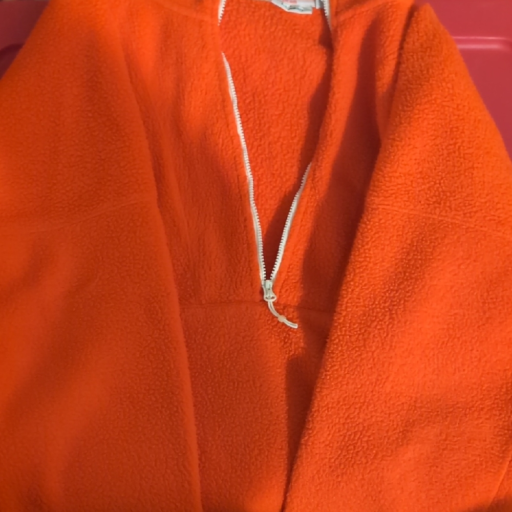 Women’s Orange Fleece Half-Zip Jacket